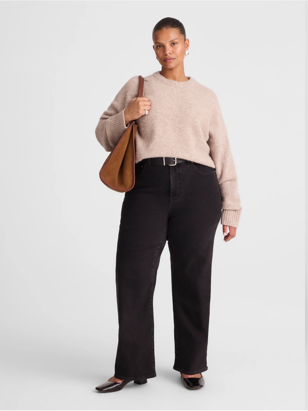 Madewell The Plus Wide-Leg Jean in Super Stretch Black Forest Plus Size 24W NWT